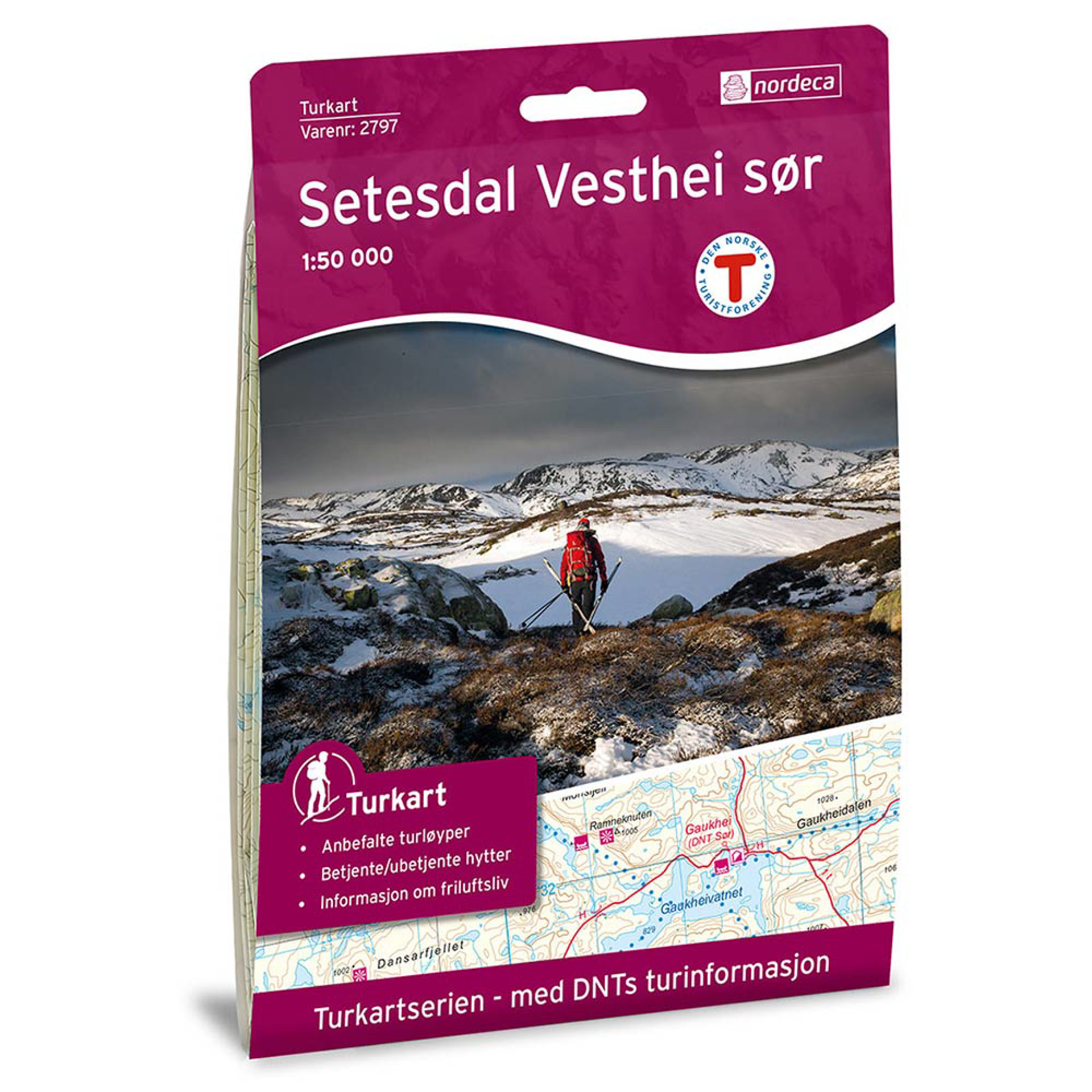 SETESDAL VESTHEI SØR 1:50 000