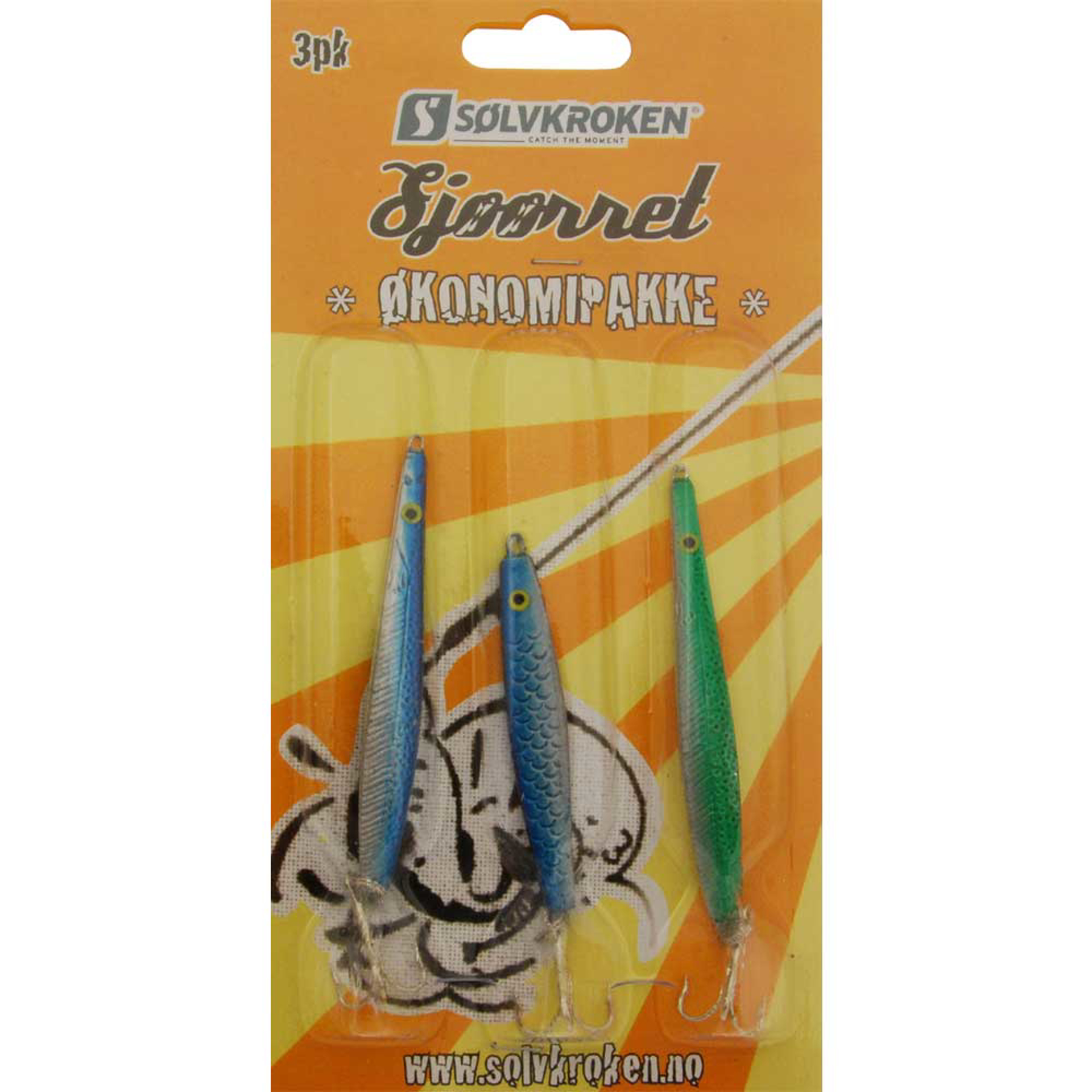 SLUKSETT 3 PK SJØØRRET 1x18G, 2x20G