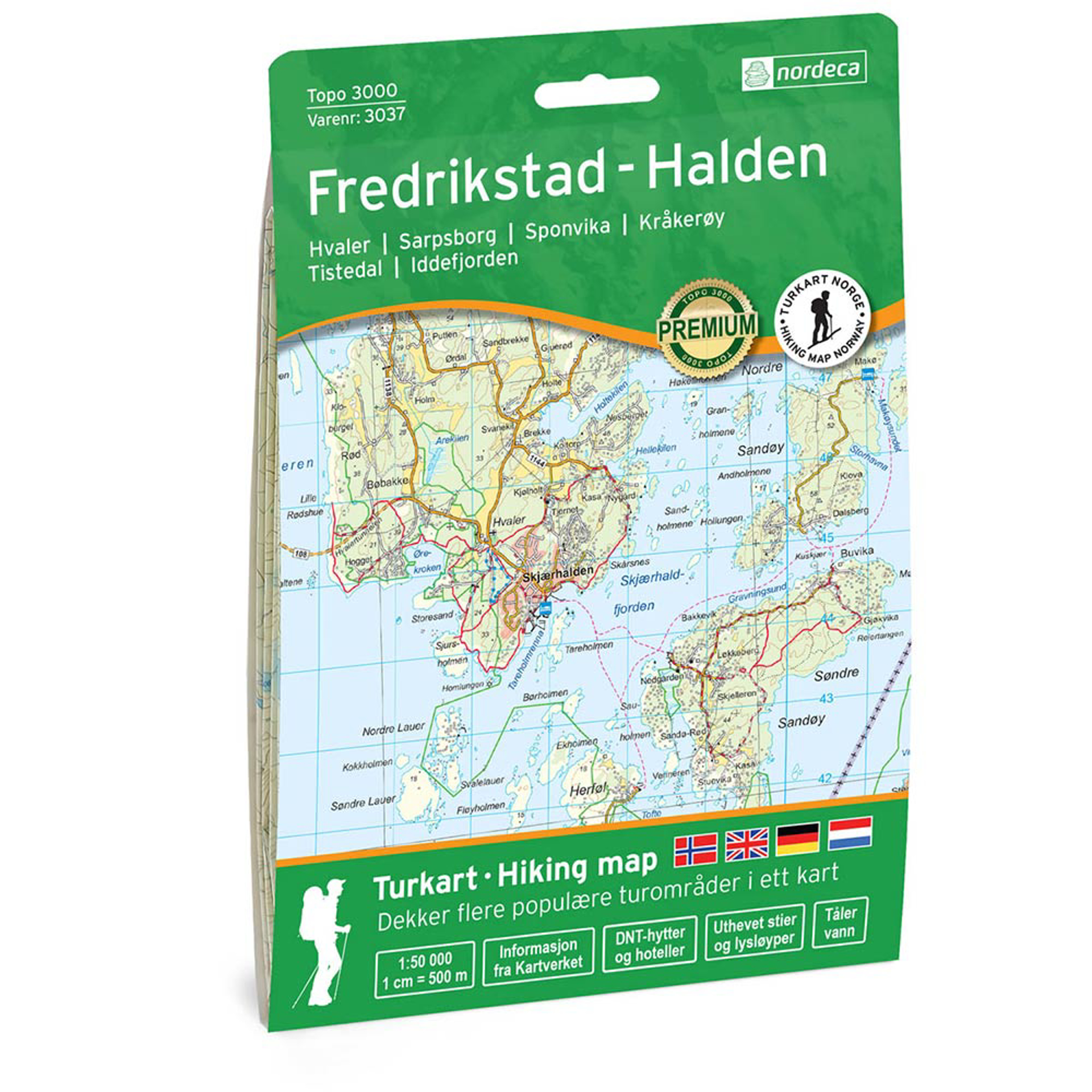 FREDRIKSTAD-HALDEN 1:50 000