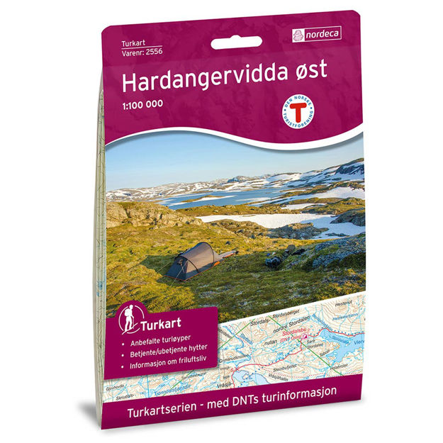 HARDANGERVIDDA ØST 1:100 000