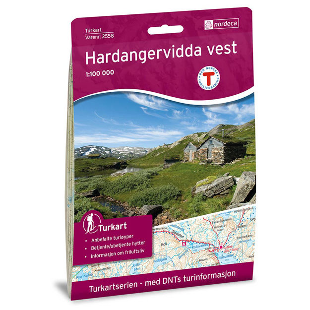 HARDANGERVIDDA VEST 1:100 000