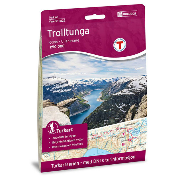 TROLLTUNGA, ODDA - ULLENSVANG 1:50 000