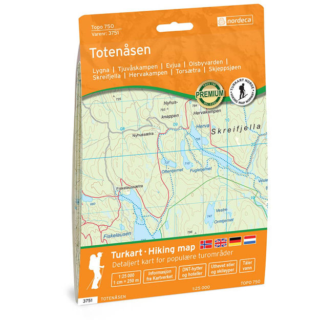 TOTENÅSEN 1:25 000