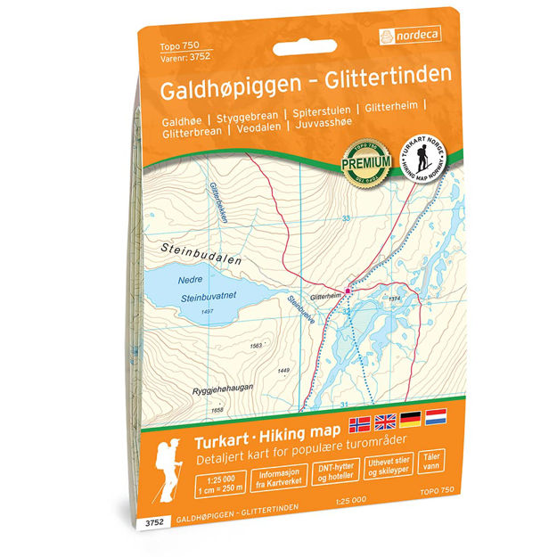 GALHØPIGGEN-GLITTERTINDEN 1:25 000