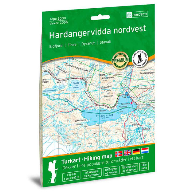 HARDANGERVIDDA NORDVEST 1:50 000