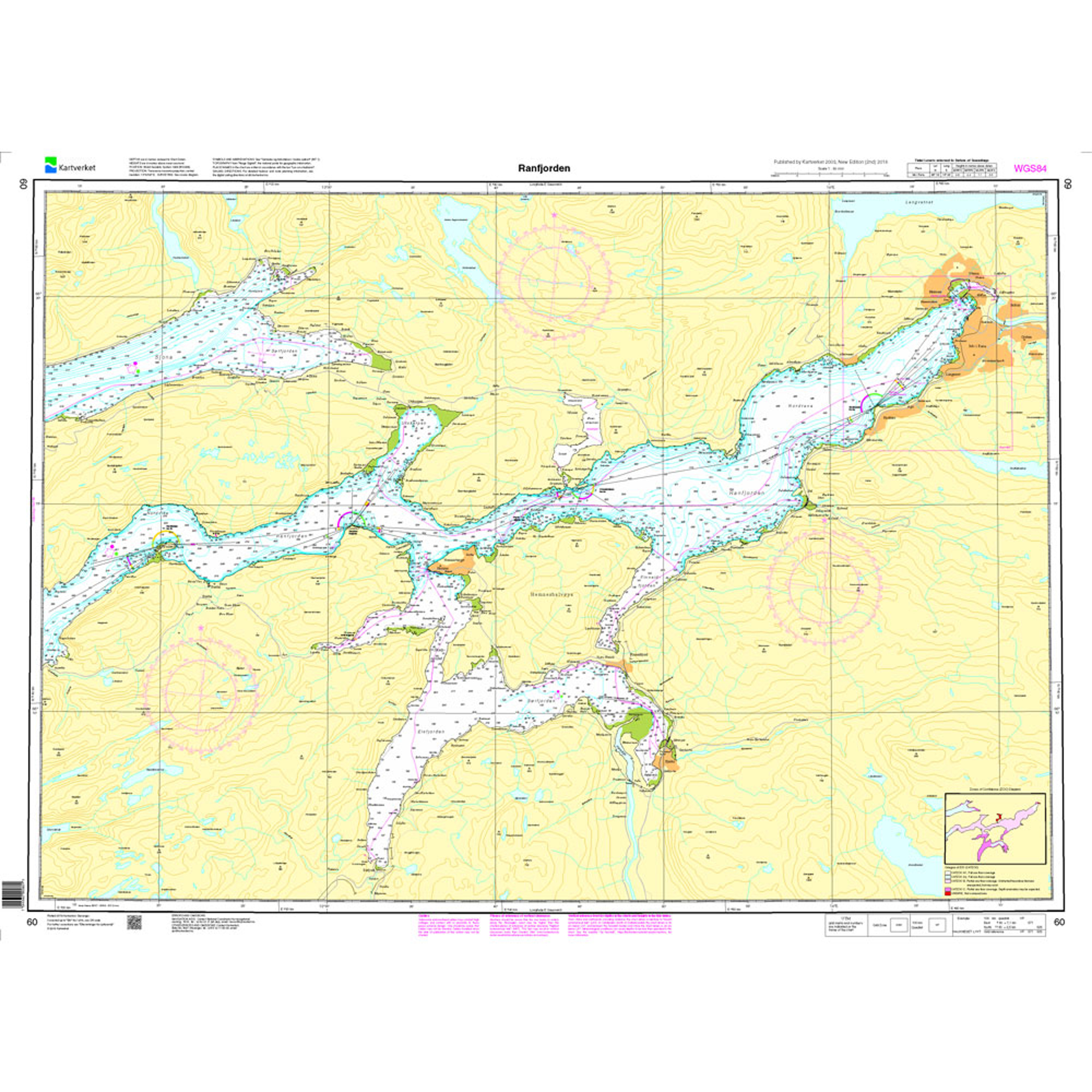 Ranfjorden hovedkartserien sjø