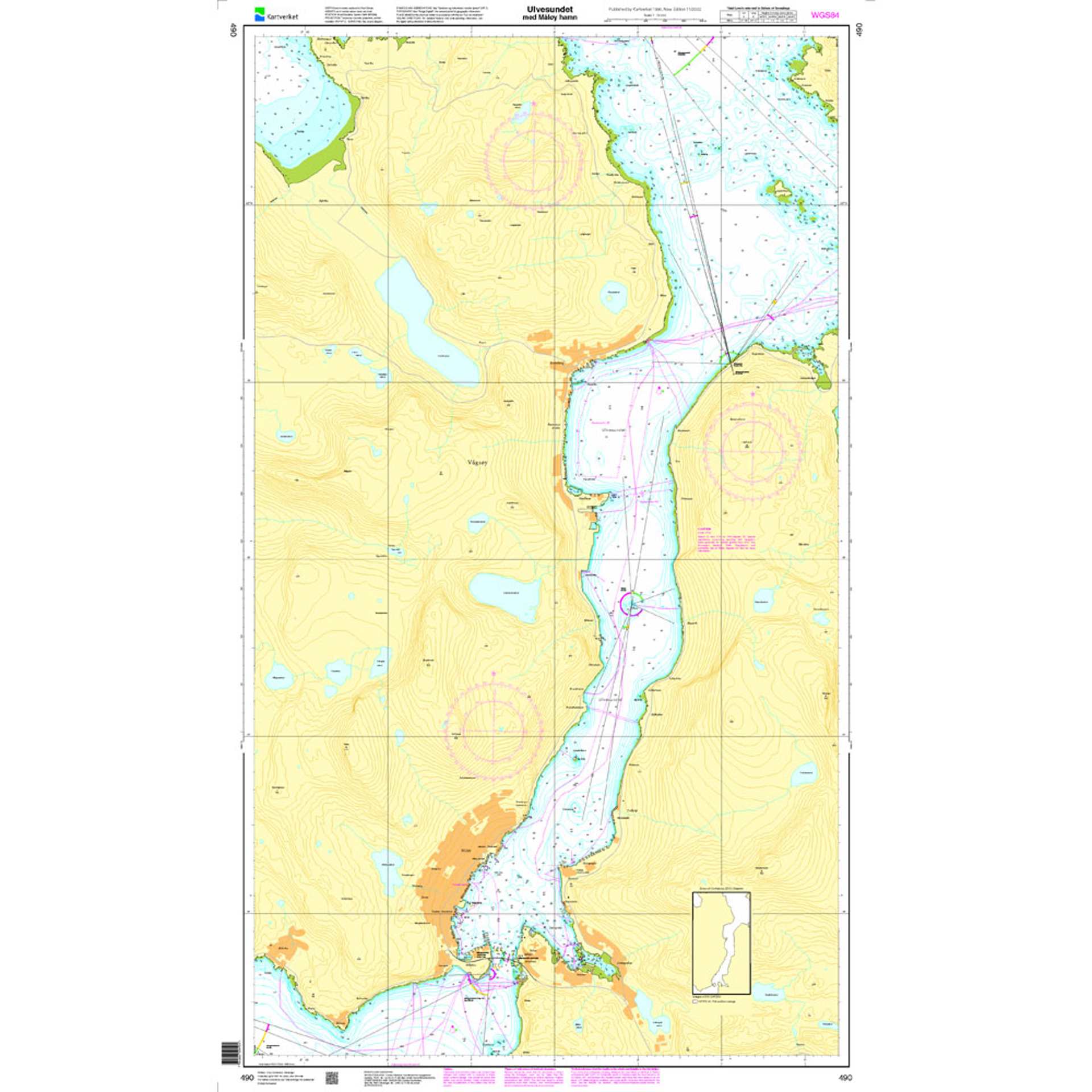 Ulvesundet med Måløy Hamn havnekart