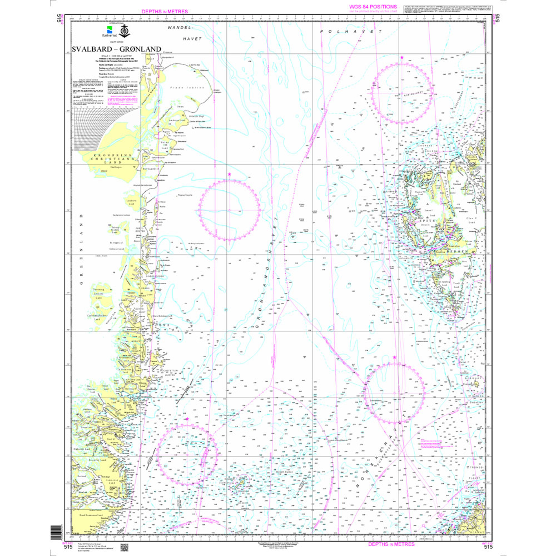 Svalbard - Grønland overseilingskart