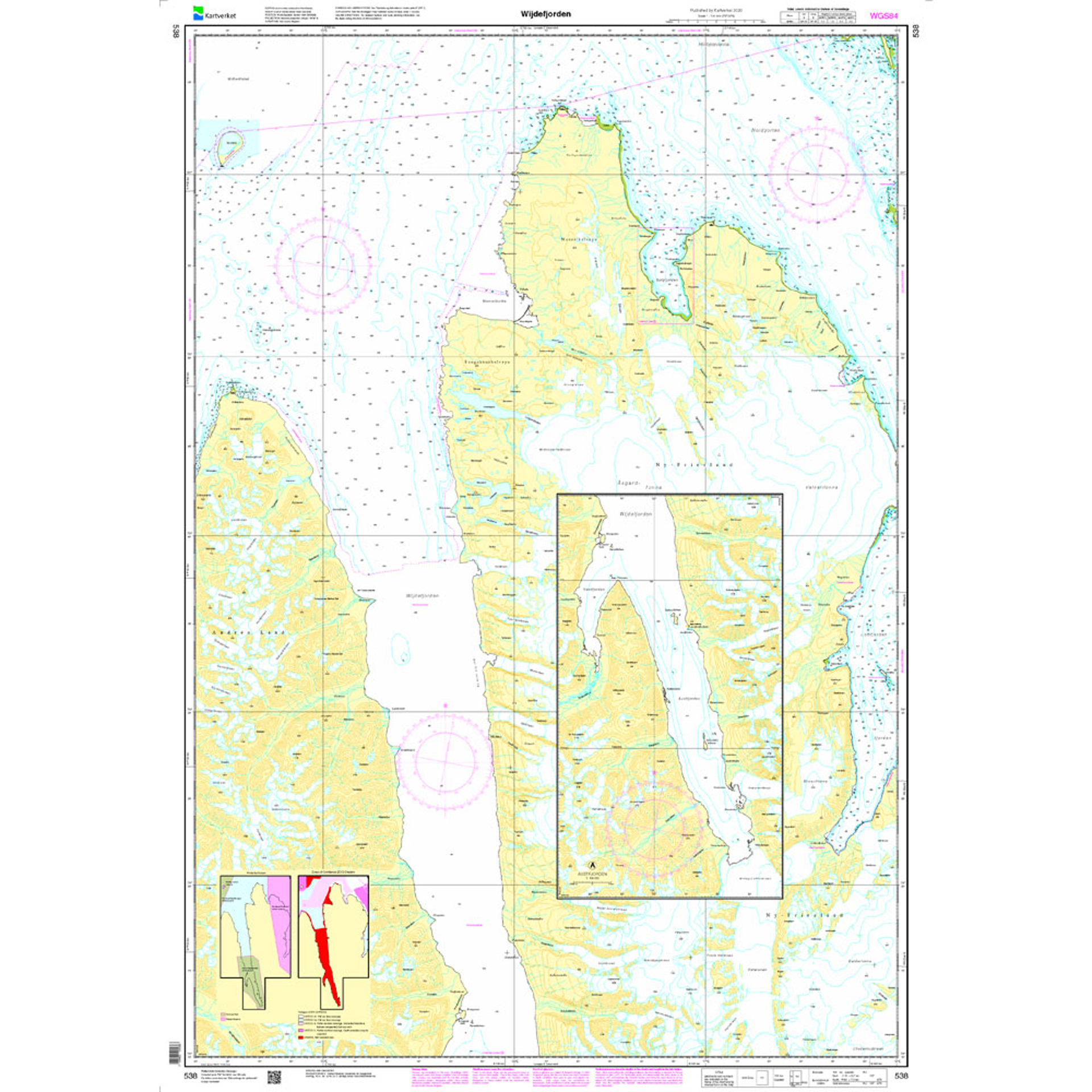 Wijdefjorden hovedkart Svalbard