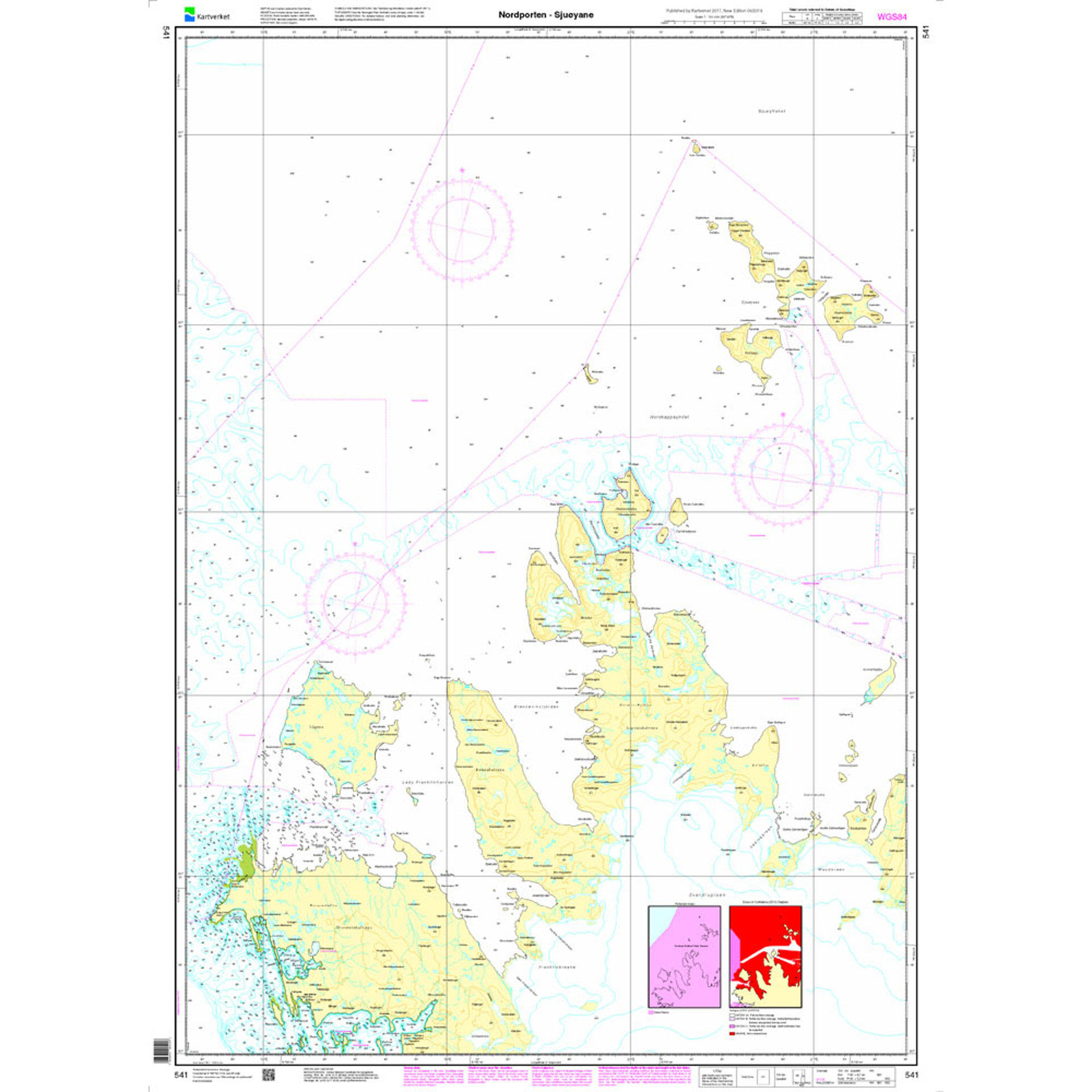 Nordporten - Sjuøyane hovedkart Svalbard