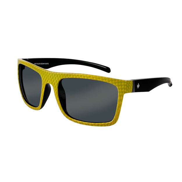 SØLVKROKEN S IV MYS SOLBRILLER OCEANPLASTIC MATTE BLACK/CARBON YELLOW